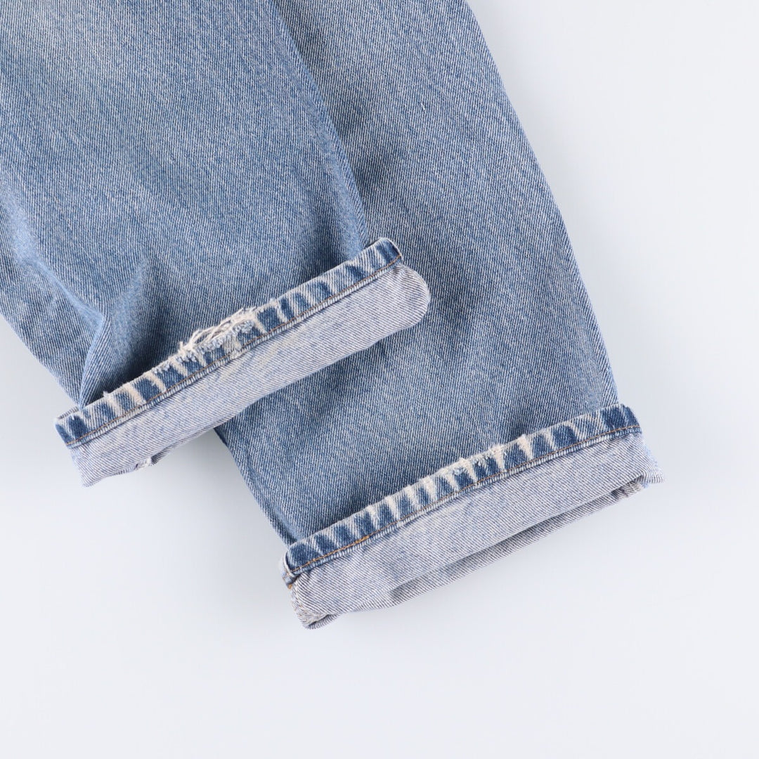 00'S Levi's 505 REGULAR FIT STRAIGHT LEG tapered denim pants for men, size w34 cotton blue type Vintage Second Hand