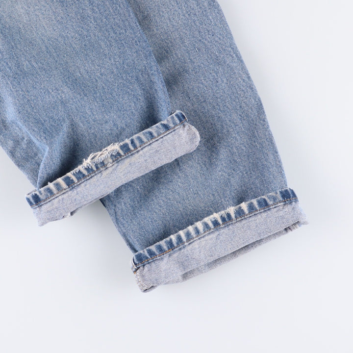 00'S Levi's 505 REGULAR FIT STRAIGHT LEG tapered denim pants for men, size w34 cotton blue type Vintage Second Hand