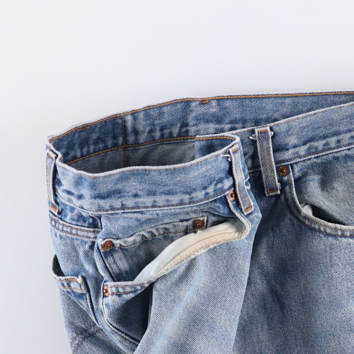00'S Levi's 505 REGULAR FIT STRAIGHT LEG tapered denim pants for men, size w34 cotton blue type Vintage Second Hand
