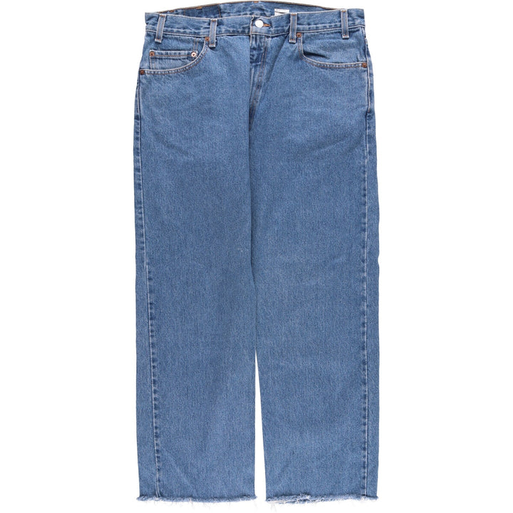 00'S Levi's 505 REGULAR FIT STRAIGHT LEG tapered denim pants for men, size w36 cotton blue type Vintage Second Hand
