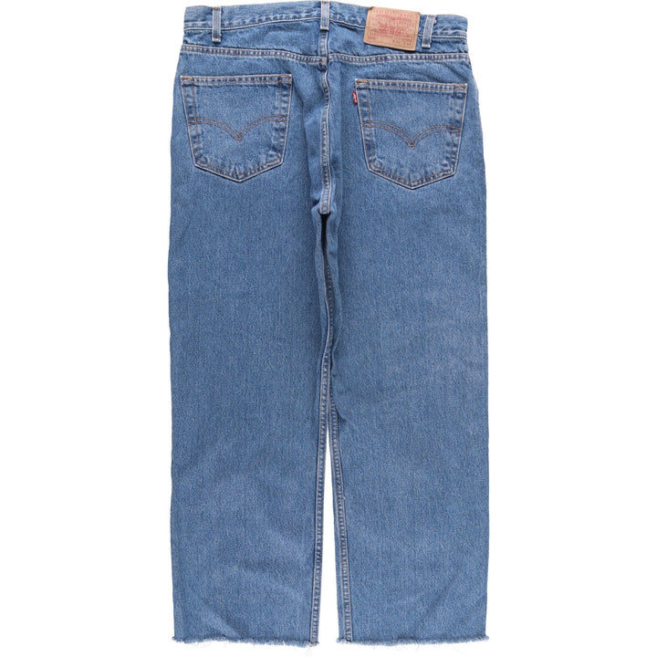 00'S Levi's 505 REGULAR FIT STRAIGHT LEG tapered denim pants for men, size w36 cotton blue type Vintage Second Hand