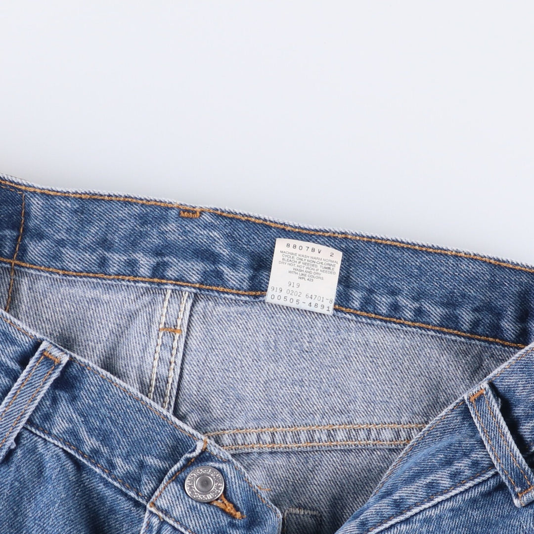 00'S Levi's 505 REGULAR FIT STRAIGHT LEG tapered denim pants for men, size w36 cotton blue type Vintage Second Hand