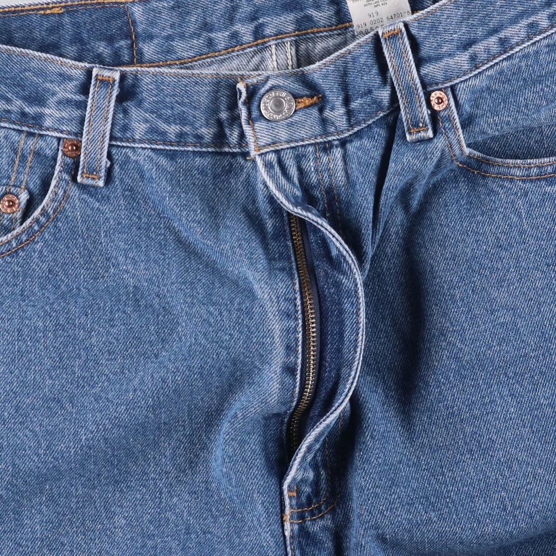 00'S Levi's 505 REGULAR FIT STRAIGHT LEG tapered denim pants for men, size w36 cotton blue type Vintage Second Hand