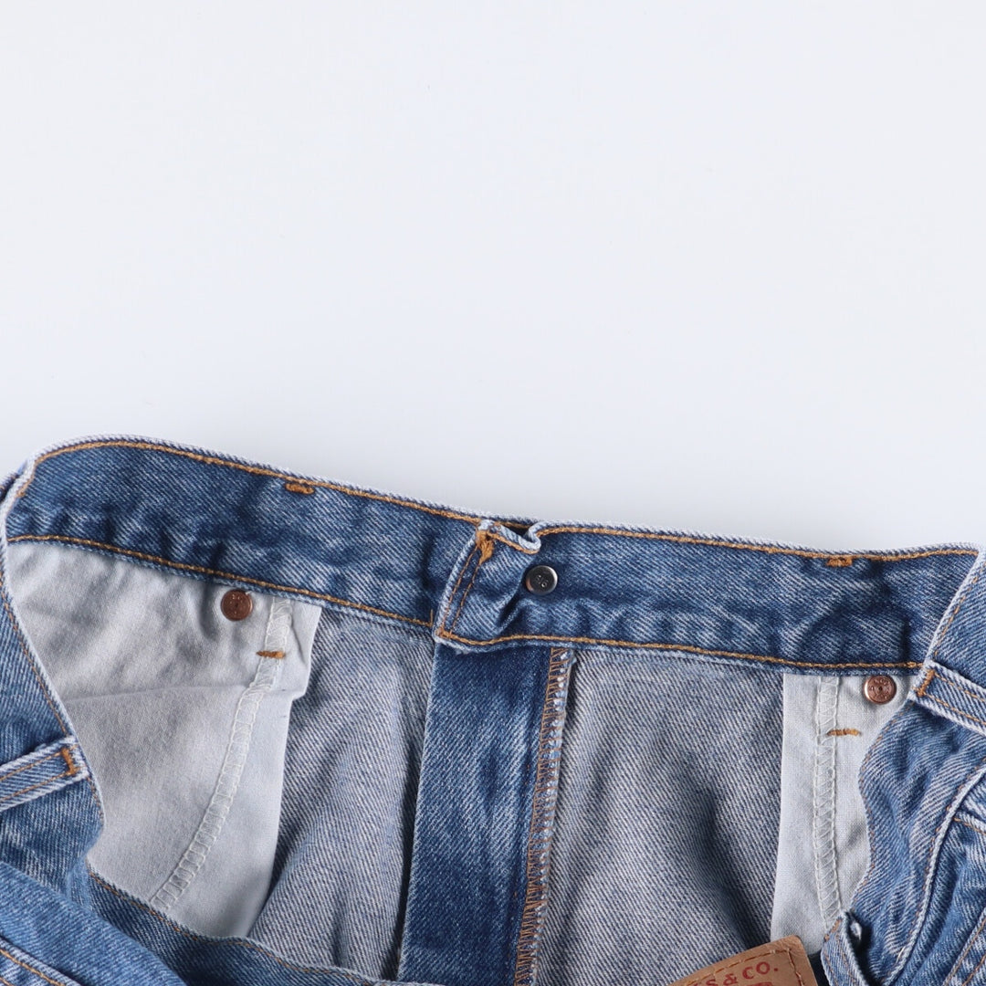 00'S Levi's 505 REGULAR FIT STRAIGHT LEG tapered denim pants for men, size w36 cotton blue type Vintage Second Hand