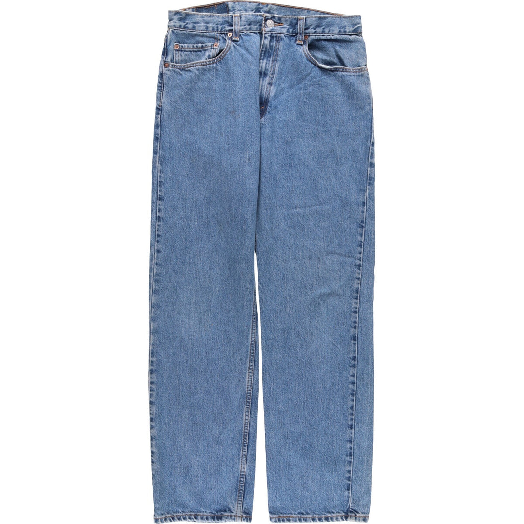 00'S Levi's 505 REGULAR FIT STRAIGHT LEG tapered denim pants for men, size w33 cotton blue type Vintage Second Hand