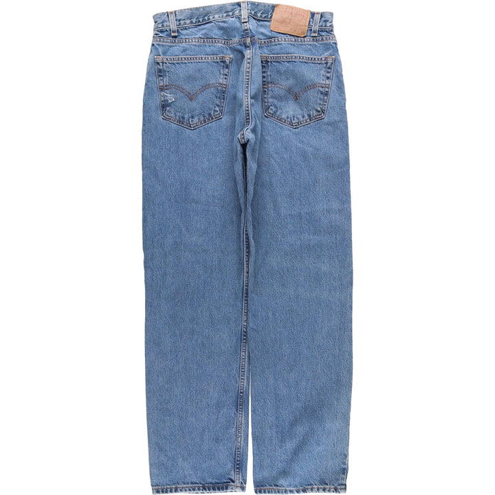 00'S Levi's 505 REGULAR FIT STRAIGHT LEG tapered denim pants for men, size w33 cotton blue type Vintage Second Hand