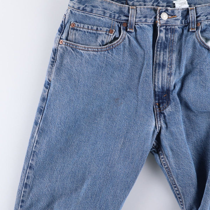 00'S Levi's 505 REGULAR FIT STRAIGHT LEG tapered denim pants for men, size w33 cotton blue type Vintage Second Hand