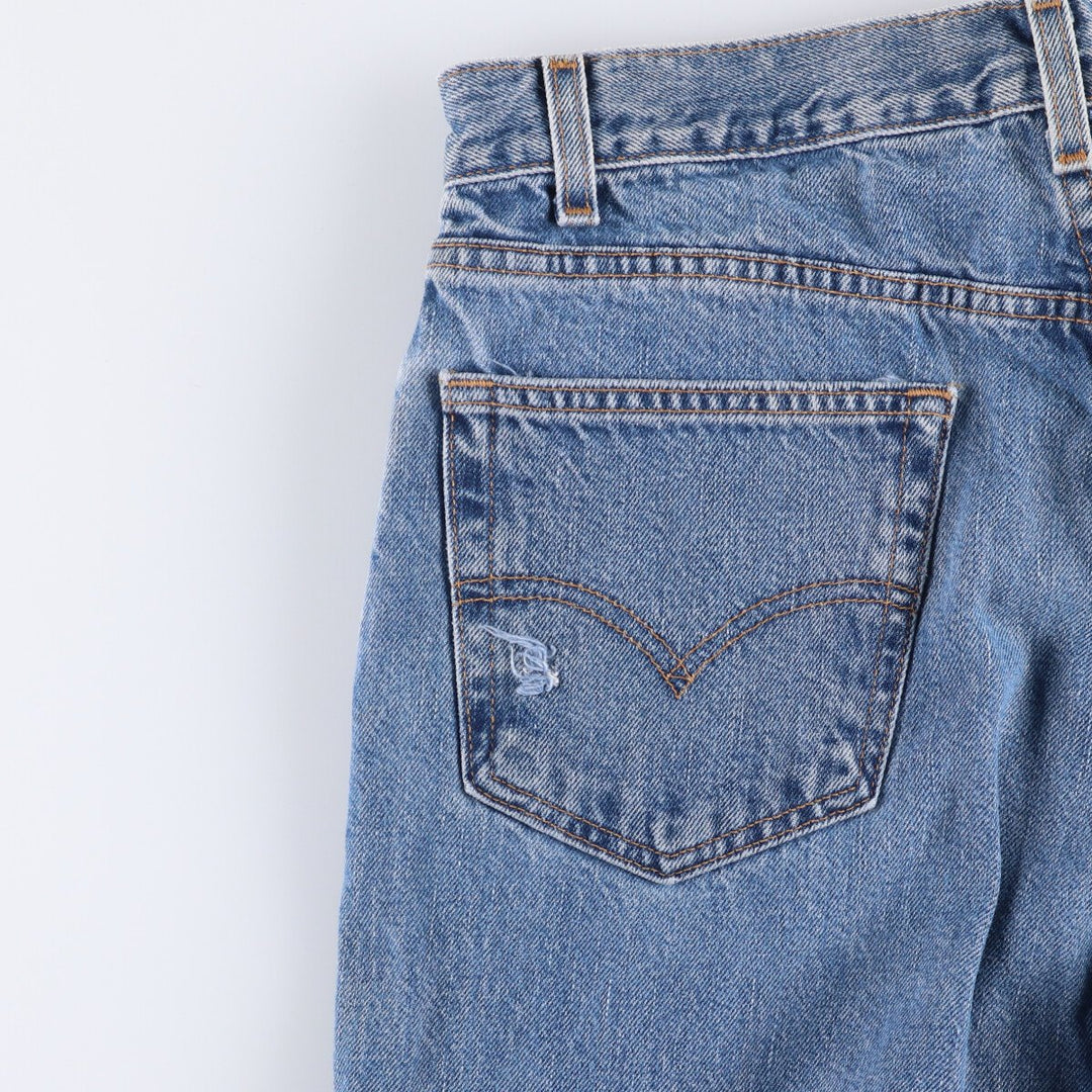 00'S Levi's 505 REGULAR FIT STRAIGHT LEG tapered denim pants for men, size w33 cotton blue type Vintage Second Hand