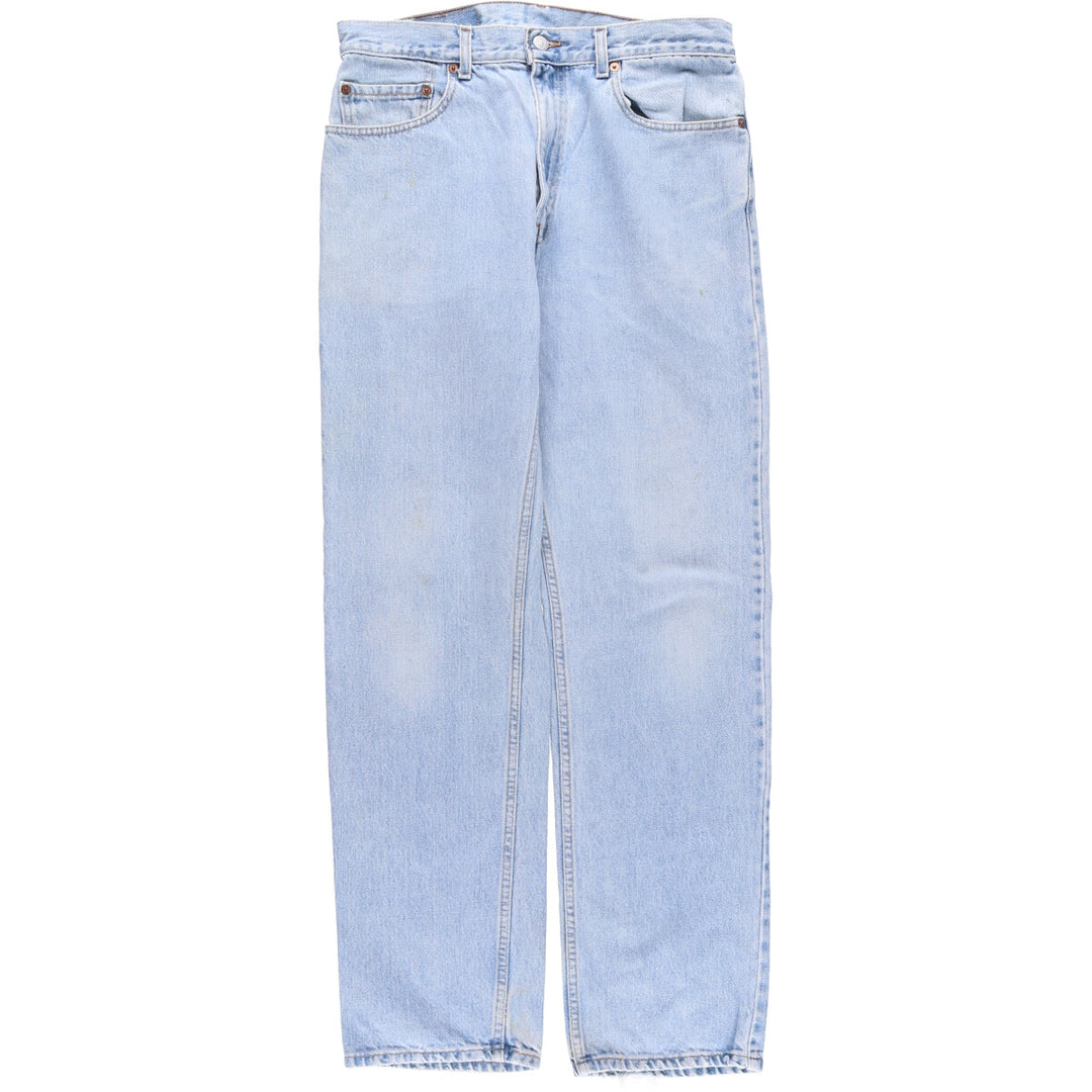 00'S Levi's 505 REGULAR FIT STRAIGHT LEG tapered denim pants for men, size w33 cotton Blue type light blue Vintage Second Hand