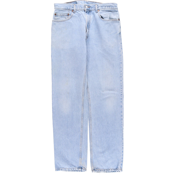 00'S Levi's 505 REGULAR FIT STRAIGHT LEG tapered denim pants for men, size w33 cotton Blue type light blue Vintage Second Hand