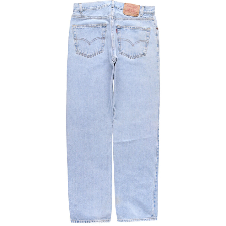 00'S Levi's 505 REGULAR FIT STRAIGHT LEG tapered denim pants for men, size w33 cotton Blue type light blue Vintage Second Hand
