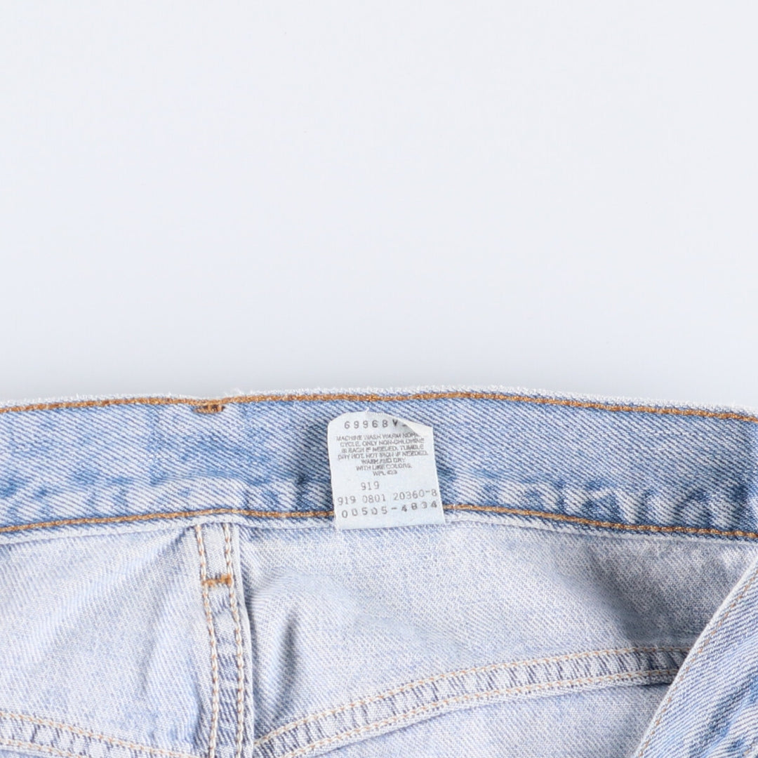 00'S Levi's 505 REGULAR FIT STRAIGHT LEG tapered denim pants for men, size w33 cotton Blue type light blue Vintage Second Hand
