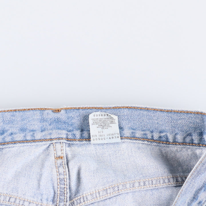 00'S Levi's 505 REGULAR FIT STRAIGHT LEG tapered denim pants for men, size w33 cotton Blue type light blue Vintage Second Hand