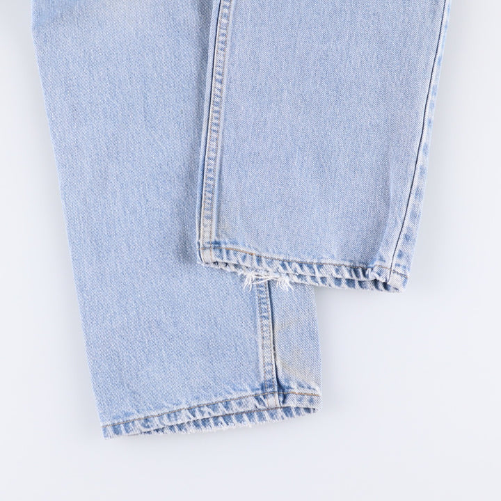 00'S Levi's 505 REGULAR FIT STRAIGHT LEG tapered denim pants for men, size w33 cotton Blue type light blue Vintage Second Hand