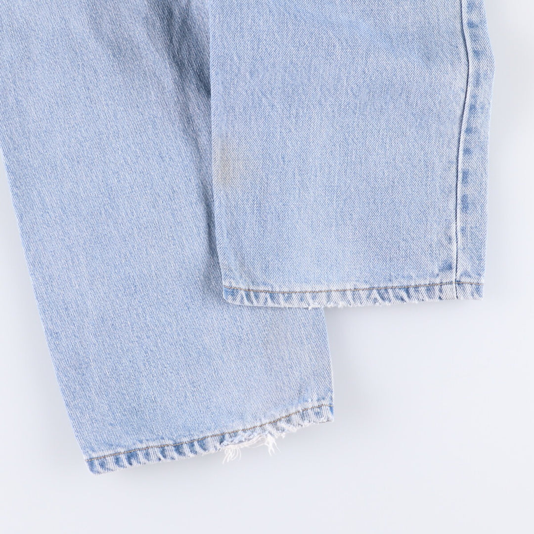00'S Levi's 505 REGULAR FIT STRAIGHT LEG tapered denim pants for men, size w33 cotton Blue type light blue Vintage Second Hand