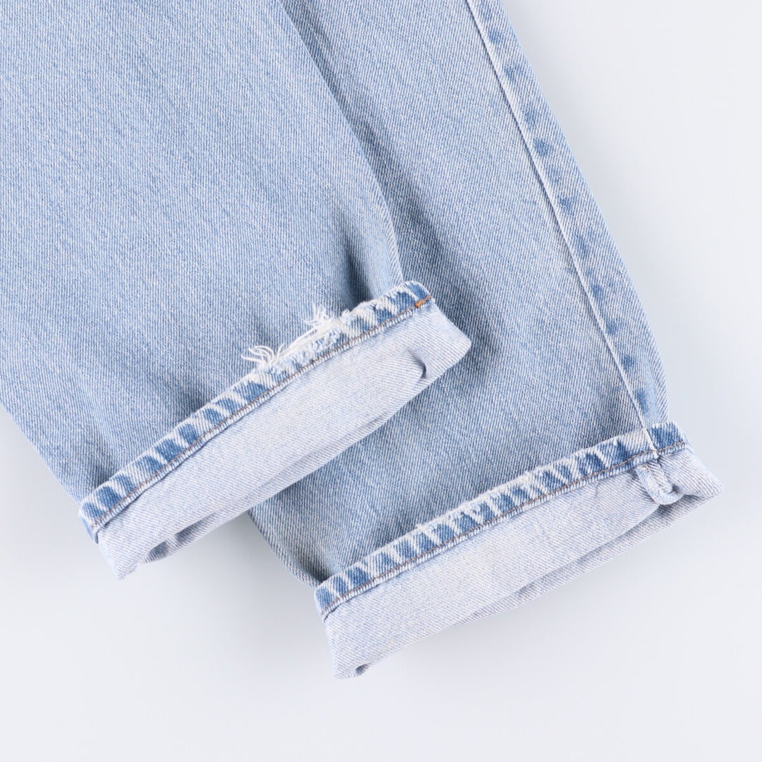 00'S Levi's 505 REGULAR FIT STRAIGHT LEG tapered denim pants for men, size w33 cotton Blue type light blue Vintage Second Hand