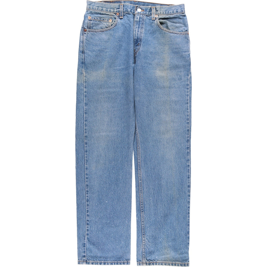 00'S Levi's 505 REGULAR FIT STRAIGHT LEG tapered denim pants for men, size w31 cotton blue type Vintage Second Hand