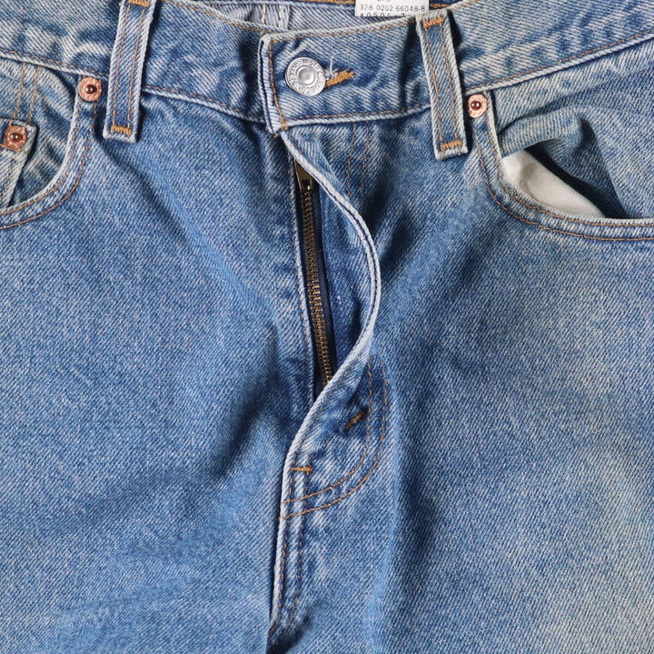 00'S Levi's 505 REGULAR FIT STRAIGHT LEG tapered denim pants for men, size w31 cotton blue type Vintage Second Hand