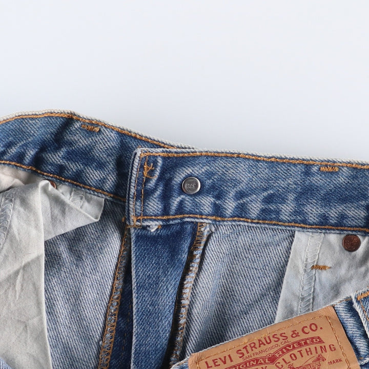 00'S Levi's 505 REGULAR FIT STRAIGHT LEG tapered denim pants for men, size w31 cotton blue type Vintage Second Hand