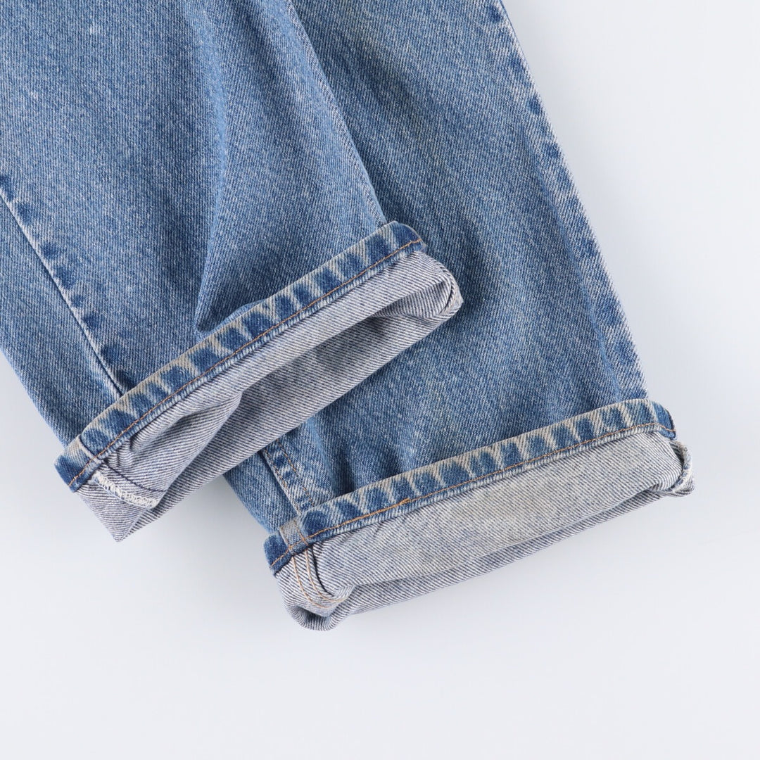 00'S Levi's 505 REGULAR FIT STRAIGHT LEG tapered denim pants for men, size w31 cotton blue type Vintage Second Hand