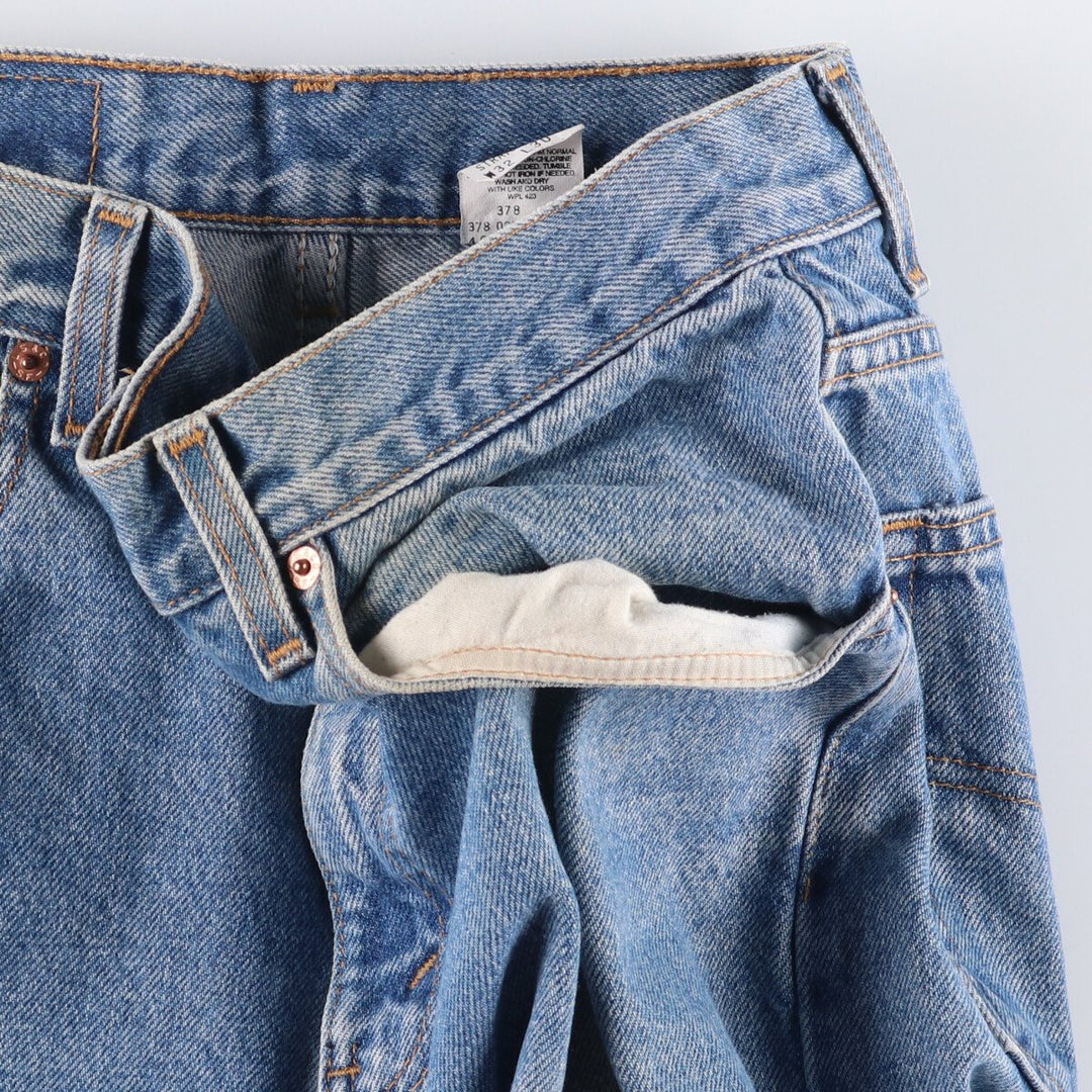 00'S Levi's 505 REGULAR FIT STRAIGHT LEG tapered denim pants for men, size w31 cotton blue type Vintage Second Hand