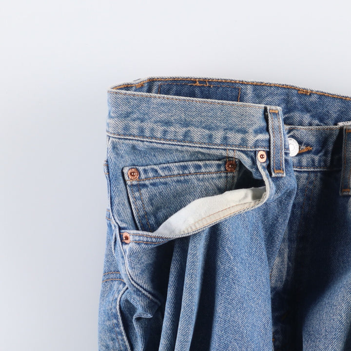 00'S Levi's 505 REGULAR FIT STRAIGHT LEG tapered denim pants for men, size w31 cotton blue type Vintage Second Hand