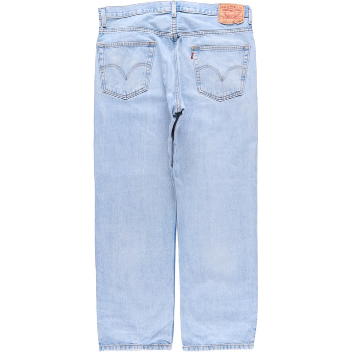 00'S Levi's 505 REGULAR FIT tapered denim pants for men, size w36 cotton Blue type light blue Vintage Second Hand