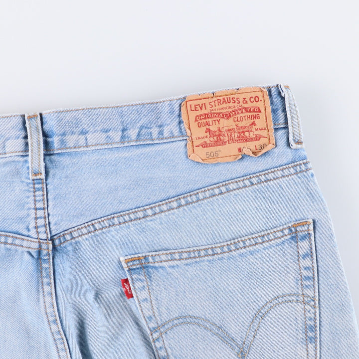 00'S Levi's 505 REGULAR FIT tapered denim pants for men, size w36 cotton Blue type light blue Vintage Second Hand