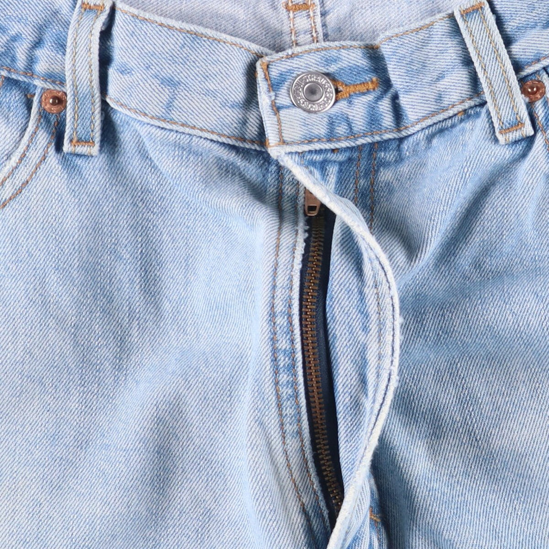 00'S Levi's 505 REGULAR FIT tapered denim pants for men, size w36 cotton Blue type light blue Vintage Second Hand