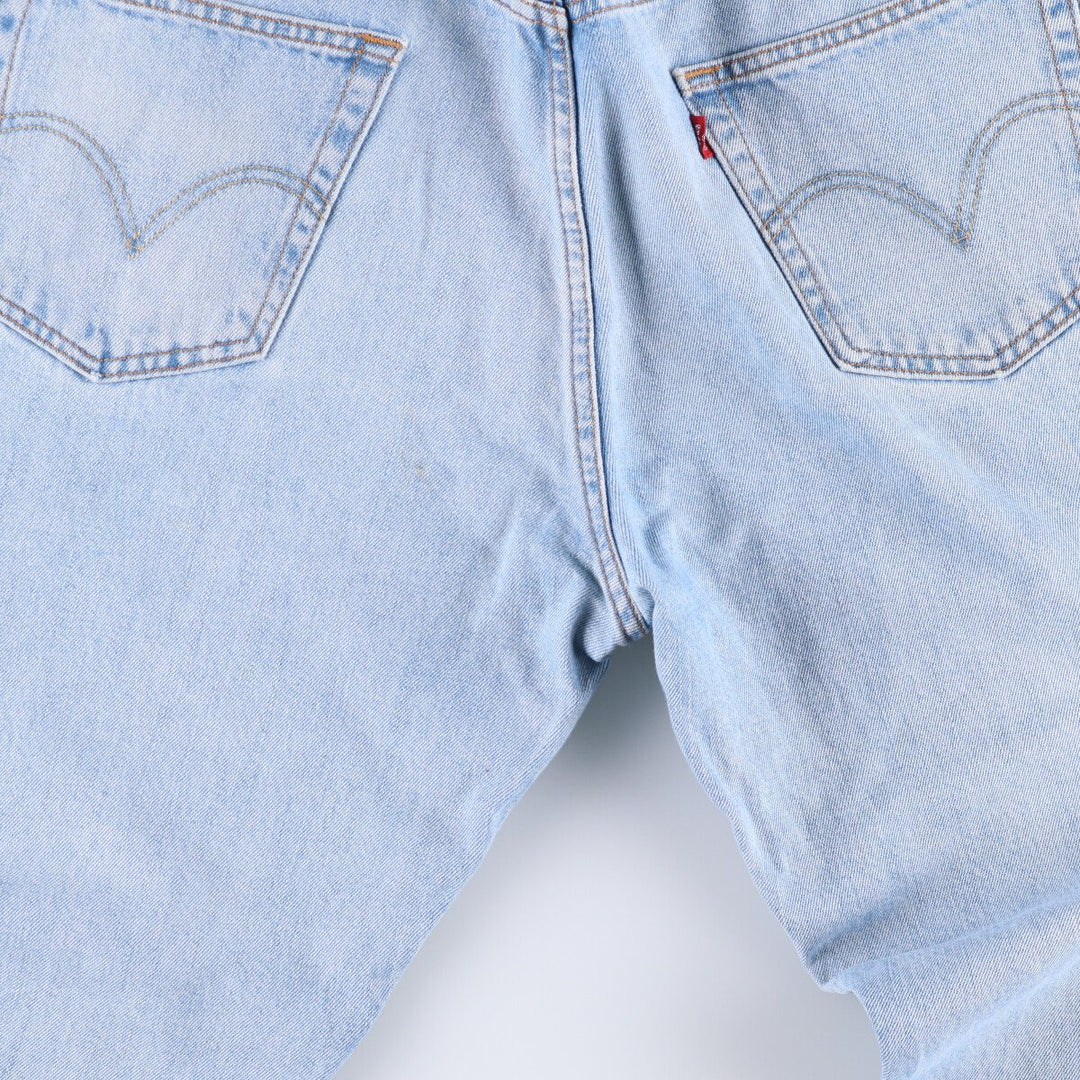 00'S Levi's 505 REGULAR FIT tapered denim pants for men, size w36 cotton Blue type light blue Vintage Second Hand