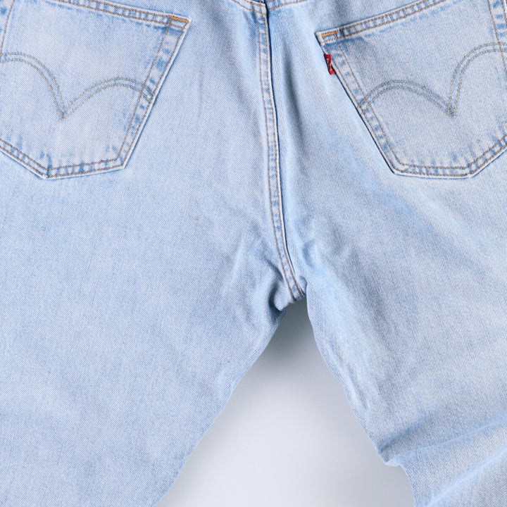 00'S Levi's 505 REGULAR FIT tapered denim pants for men, size w36 cotton Blue type light blue Vintage Second Hand