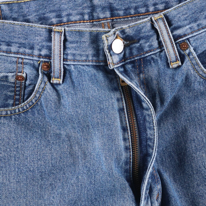 Levi's 505 tapered denim pants for men, size w37 cotton blue type Vintage Second Hand