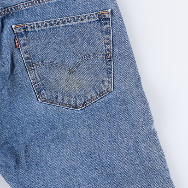 Levi's 505 tapered denim pants for men, size w37 cotton blue type Vintage Second Hand