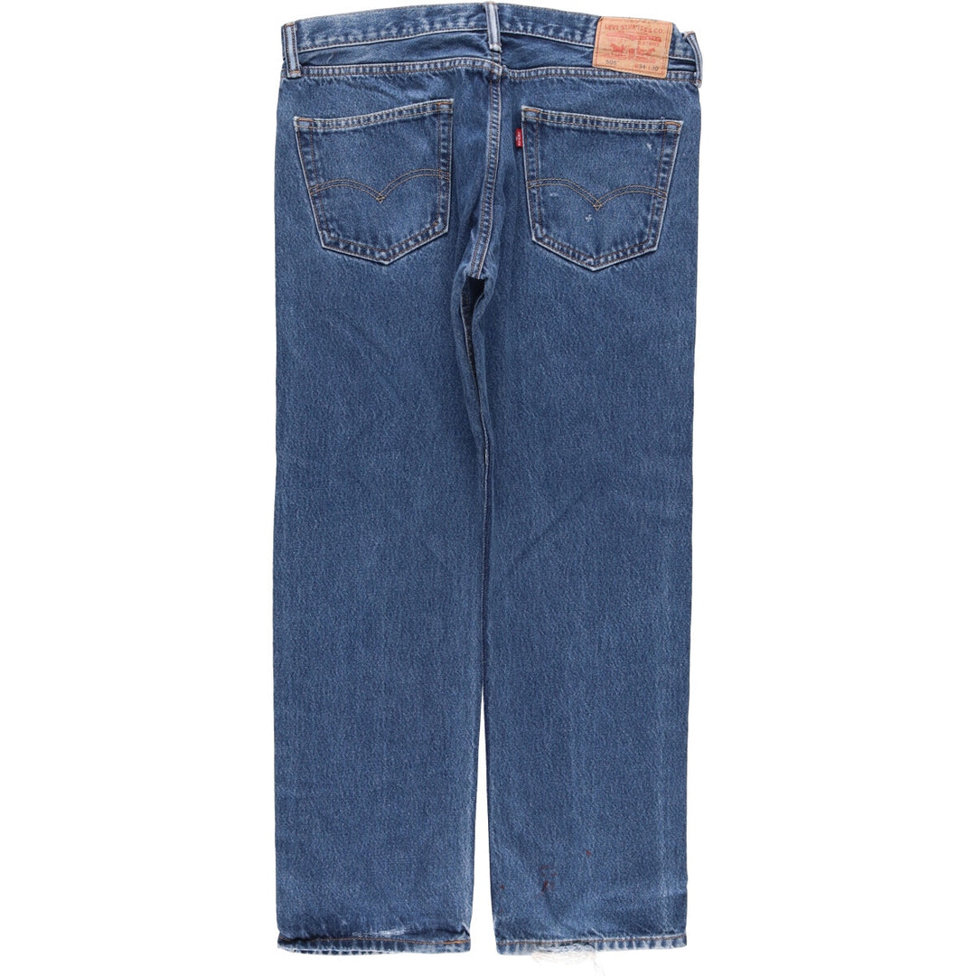 Levi's 505 STRAIGHT FIT tapered denim pants for men, size w36 cotton blue type Vintage Second Hand