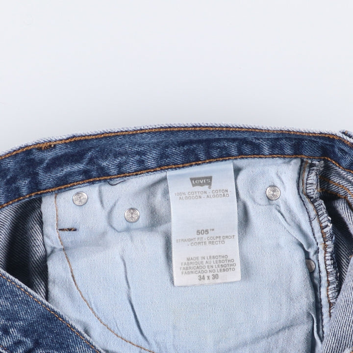 Levi's 505 STRAIGHT FIT tapered denim pants for men, size w36 cotton blue type Vintage Second Hand