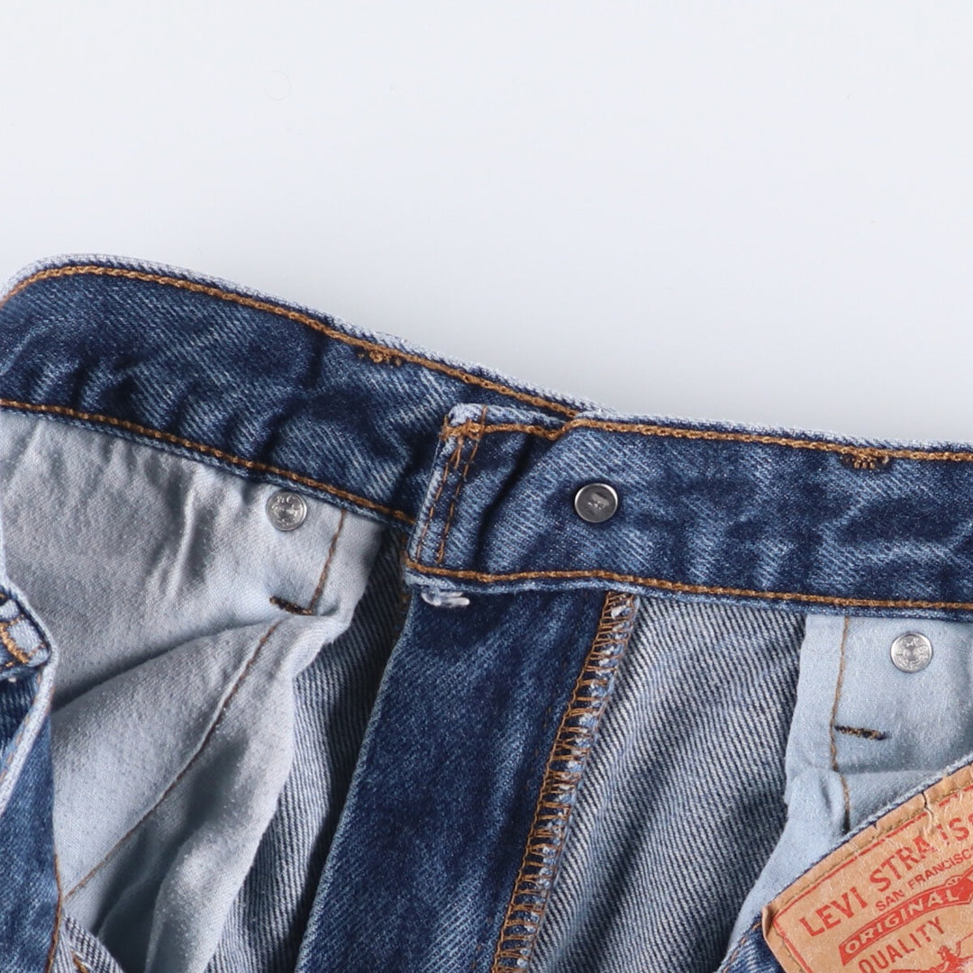 Levi's 505 STRAIGHT FIT tapered denim pants for men, size w36 cotton blue type Vintage Second Hand