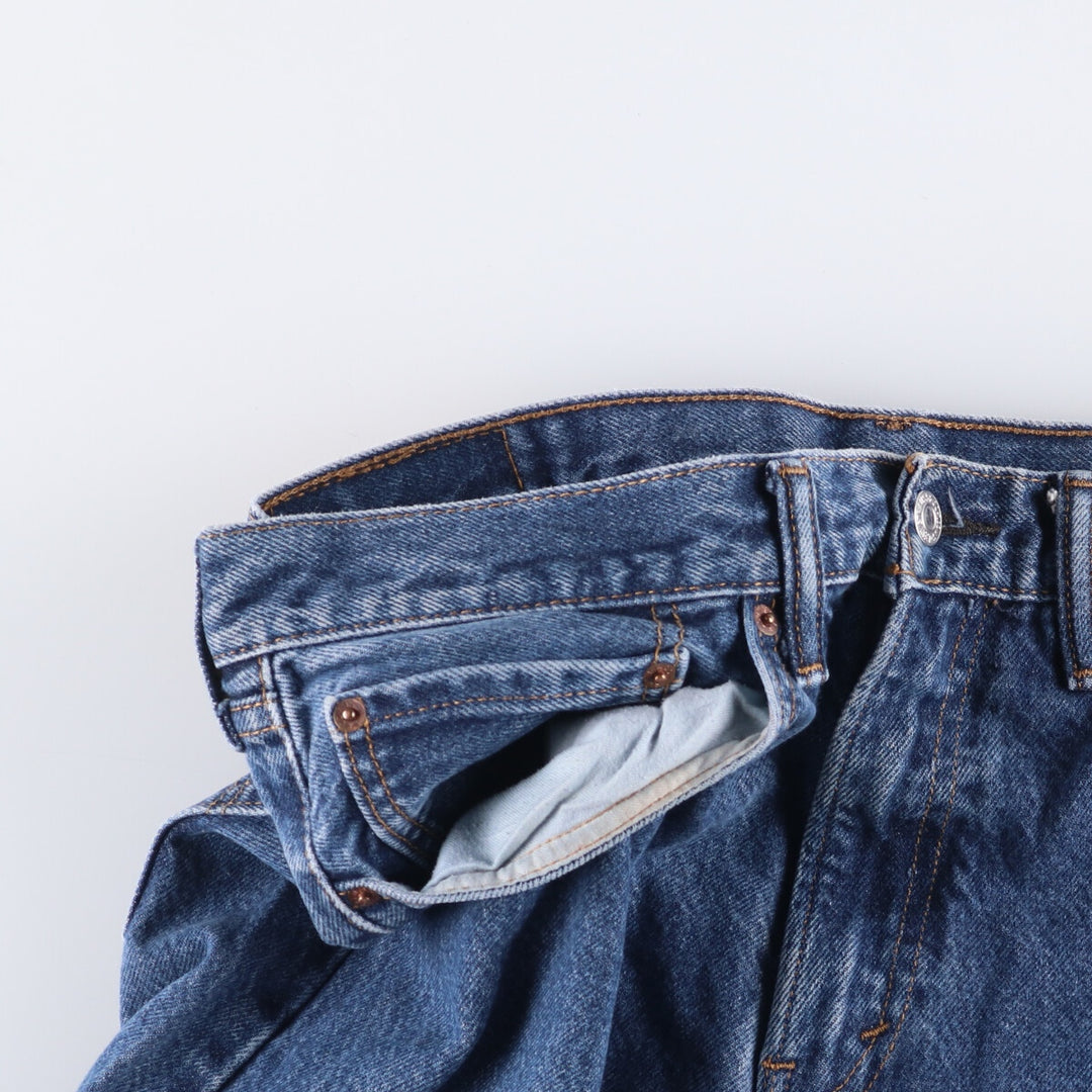 Levi's 505 STRAIGHT FIT tapered denim pants for men, size w36 cotton blue type Vintage Second Hand