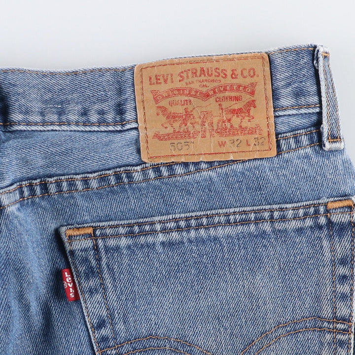 Levi's 505 Tapered Denim Pants, Men's Size 34, Zipper Fly cotton blue type Vintage Second Hand