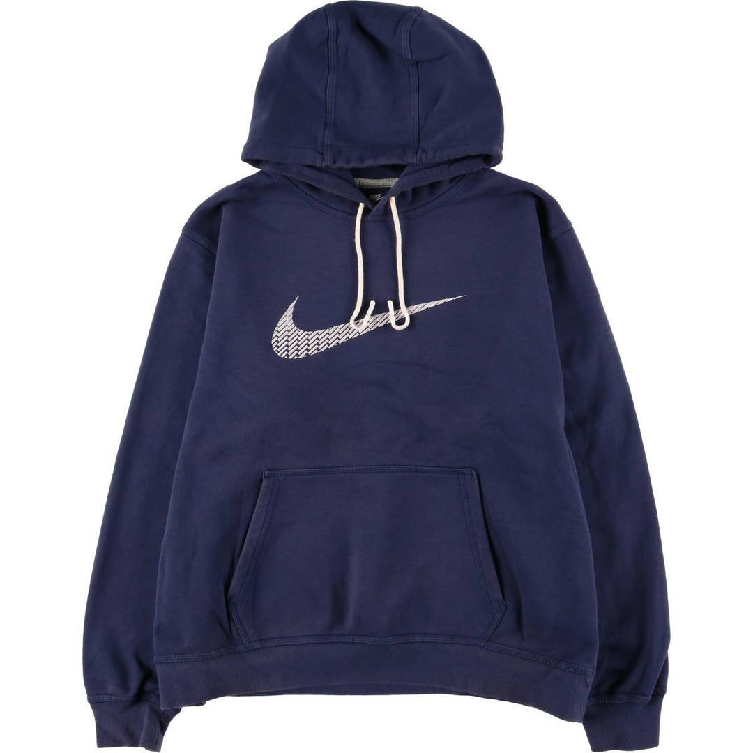Nike Sweat Pullover Hoodie Men's XL Size cotton navy blue type Vintage Second Hand