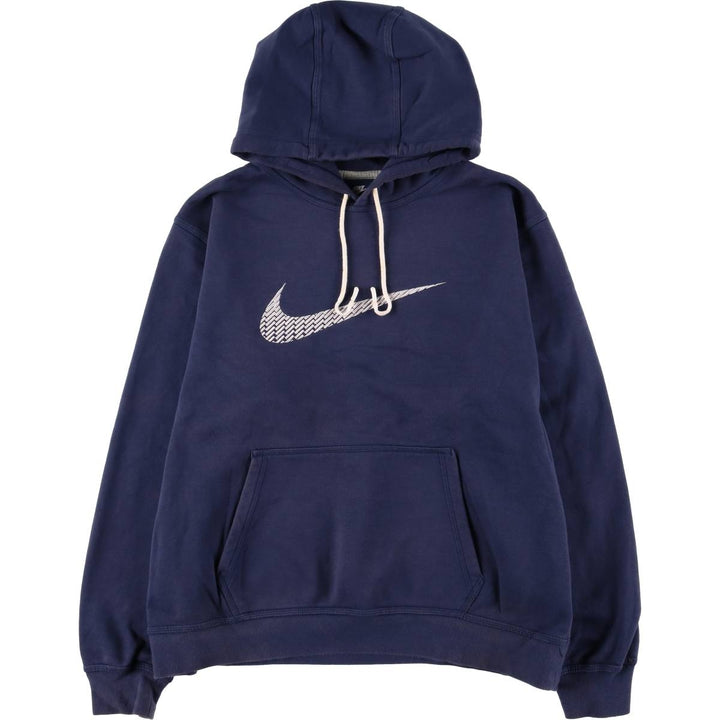 Nike Sweat Pullover Hoodie Men's XL Size cotton navy blue type Vintage Second Hand