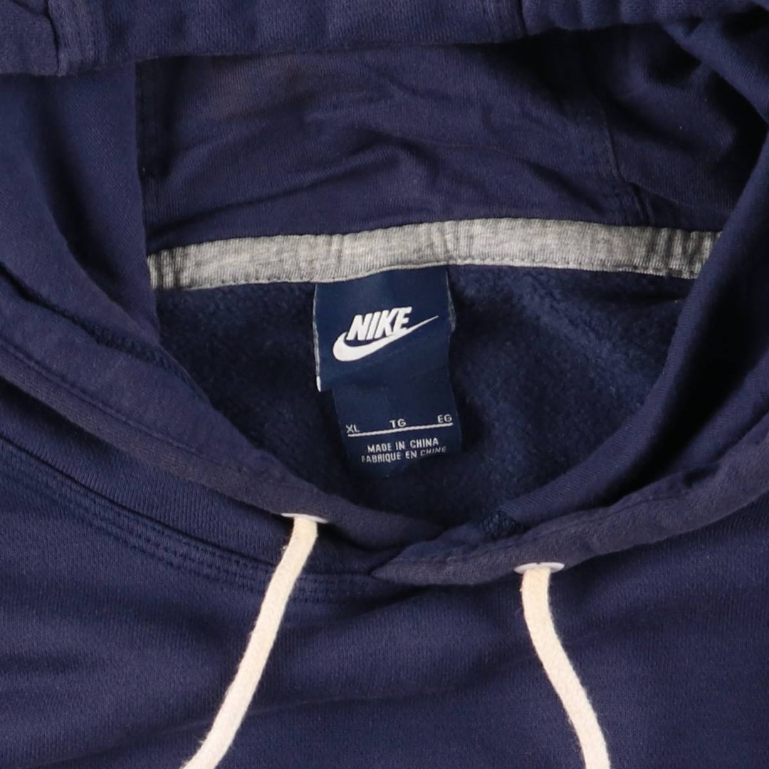 Nike Sweat Pullover Hoodie Men's XL Size cotton navy blue type Vintage Second Hand