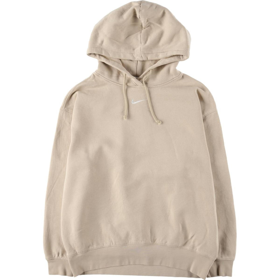 Nike Center Logo Sweat Pullover Hoodie, Men's Size Small cotton ivory Vintage Second Hand