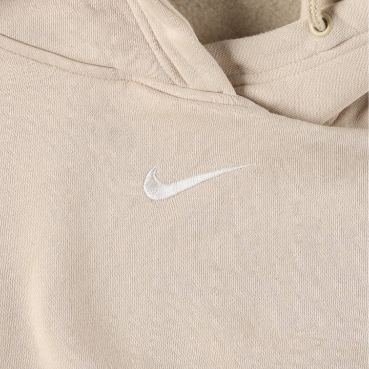 Nike Center Logo Sweat Pullover Hoodie, Men's Size Small cotton ivory Vintage Second Hand