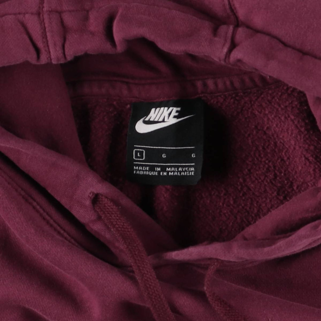 Nike Microsoft Advertising Pullover Hoodie, Men's Size L cotton burgundy type Vintage Second Hand