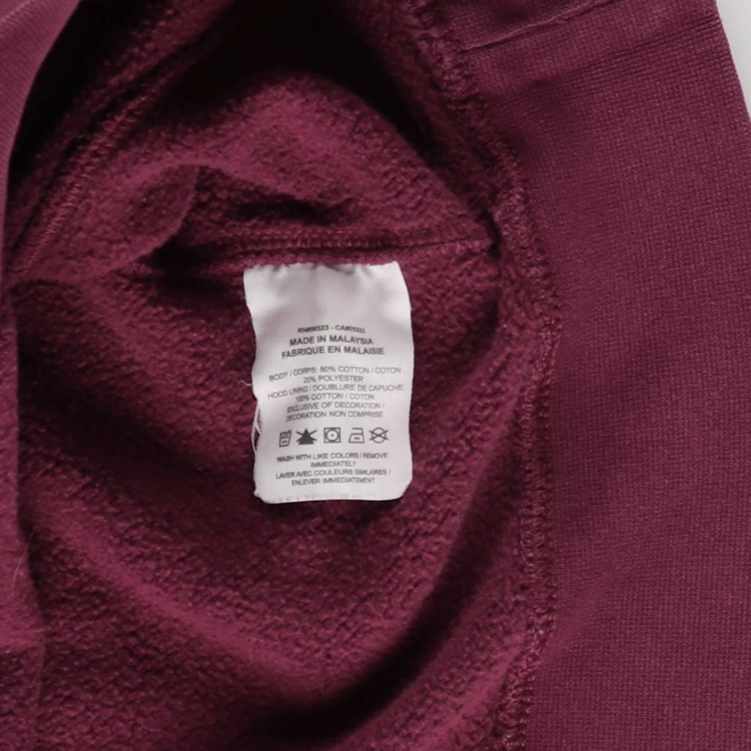 Nike Microsoft Advertising Pullover Hoodie, Men's Size L cotton burgundy type Vintage Second Hand
