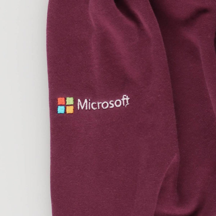 Nike Microsoft Advertising Pullover Hoodie, Men's Size L cotton burgundy type Vintage Second Hand