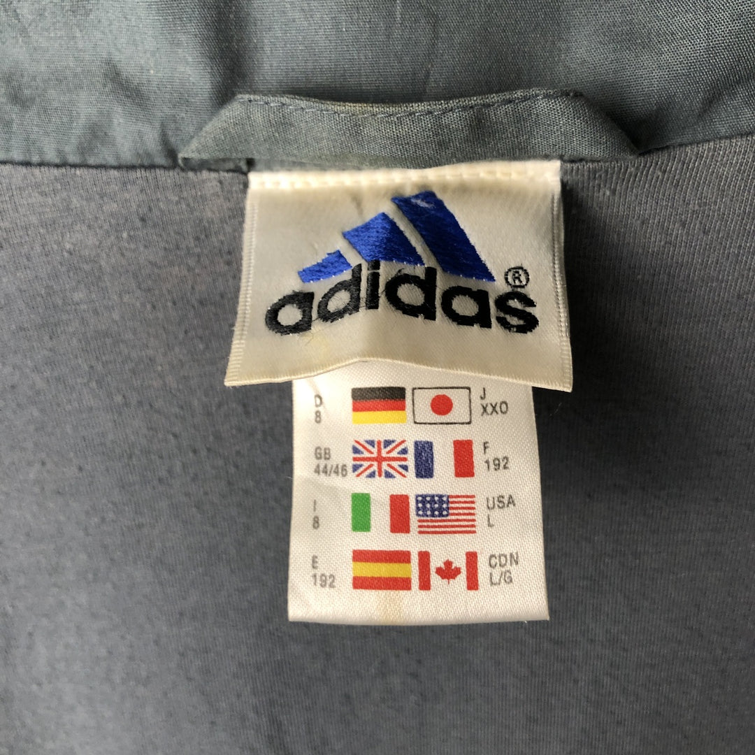 90'S Adidas Windbreaker Men's Size L Vintage polyester gray type Vintage Second Hand