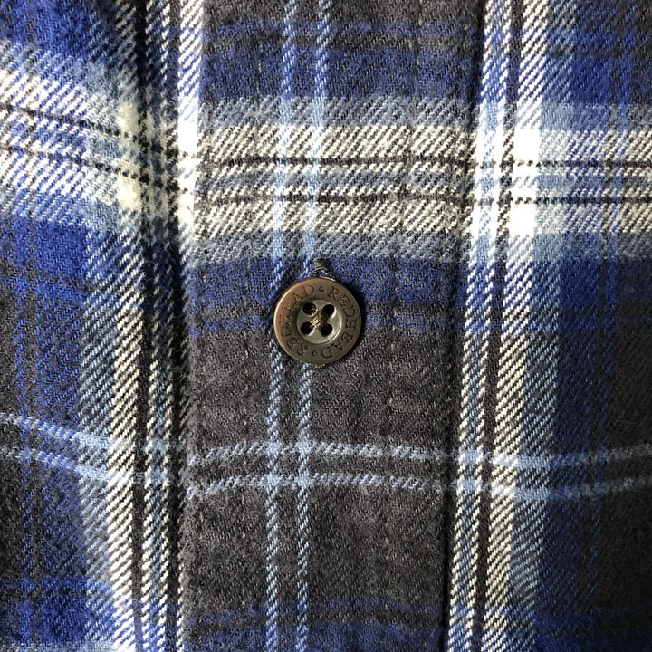 90'S - Red Head Vintage Lightflannel Check Shirt, Men's Size L cotton navy blue type Vintage Second Hand