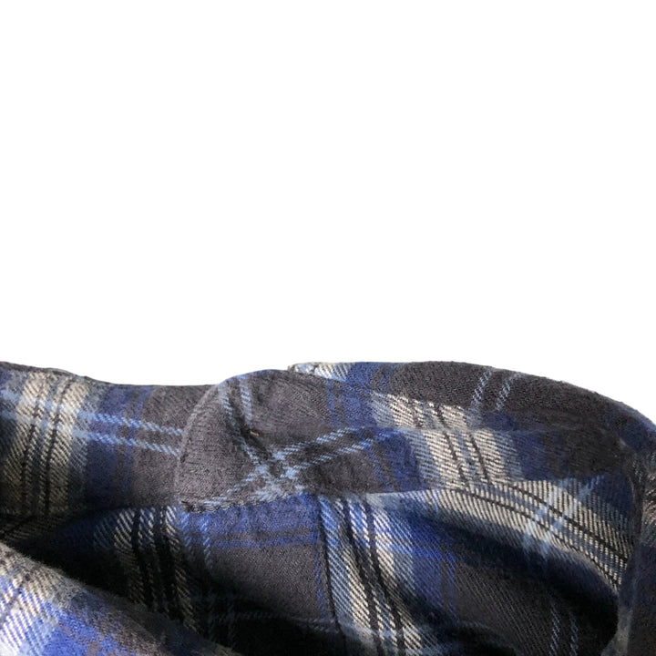 90'S - Red Head Vintage Lightflannel Check Shirt, Men's Size L cotton navy blue type Vintage Second Hand