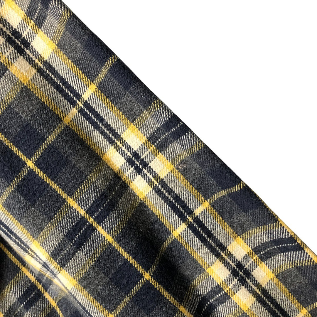 GAP Relaxed Long Sleeve Flannel Check Shirt, Men's Size L cotton Charcoal Vintage Second Hand